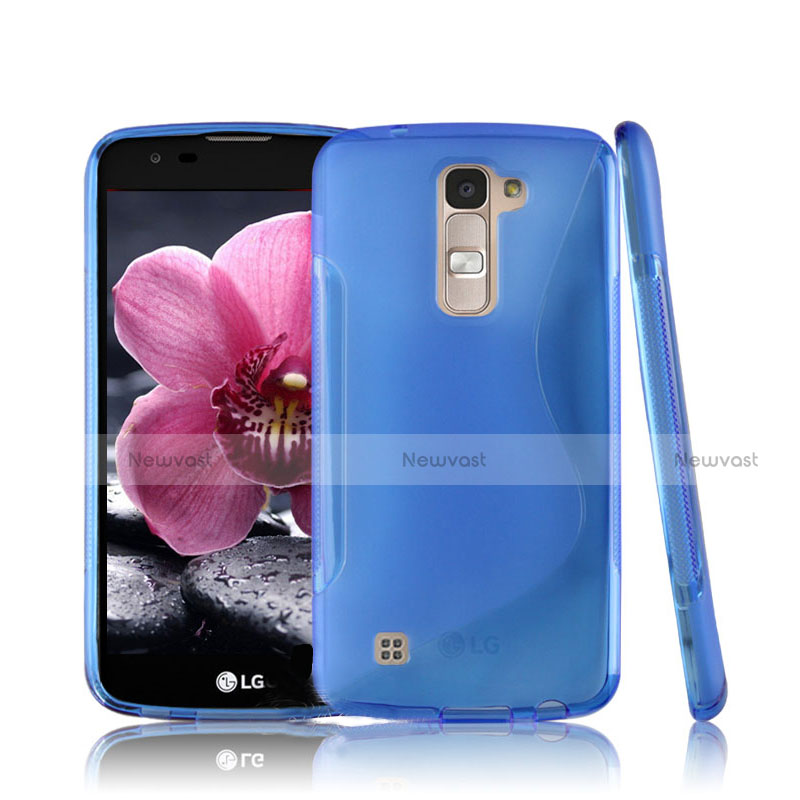 S-Line Transparent Gel Soft Case for LG K10 Blue