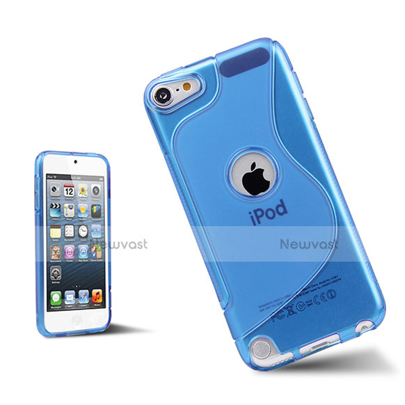 S-Line Transparent TPU Soft Case for Apple iPod Touch 5 Blue