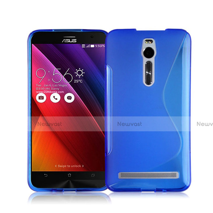 S-Line Transparent TPU Soft Cover for Asus Zenfone 2 ZE551ML ZE550ML Blue
