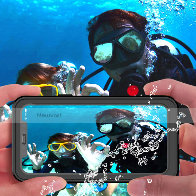Silicone and Plastic Waterproof Cover Case 360 Degrees Underwater Shell for Apple iPhone 11 Pro Max Black
