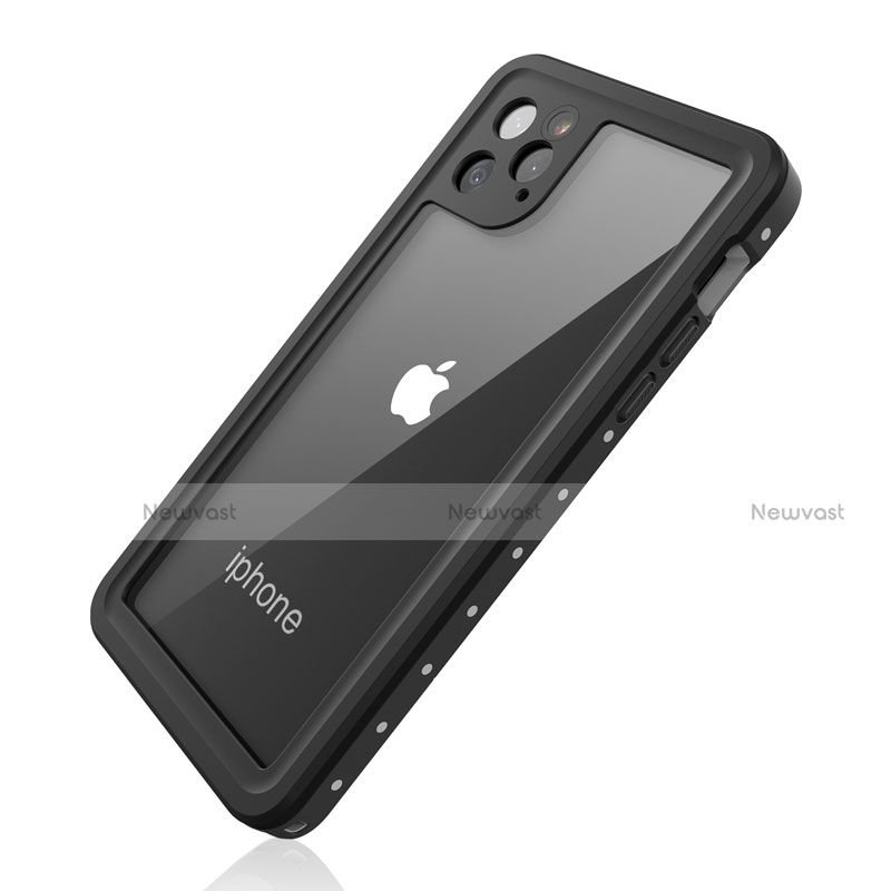 Silicone and Plastic Waterproof Cover Case 360 Degrees Underwater Shell for Apple iPhone 11 Pro Max Black