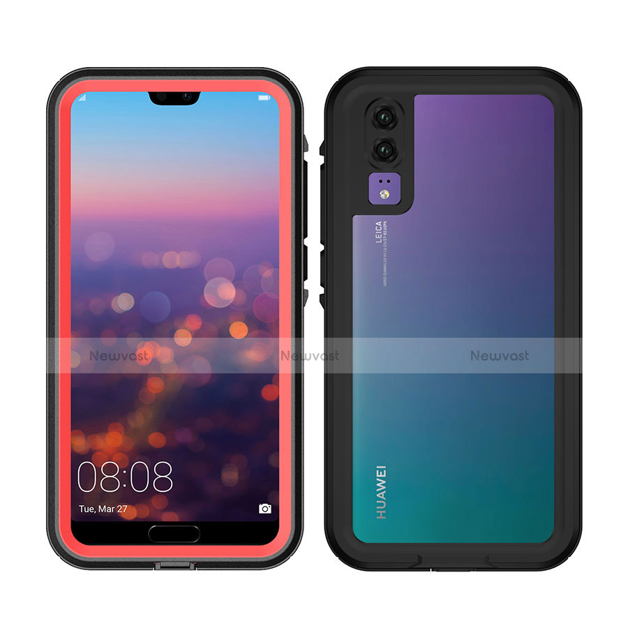 Silicone and Plastic Waterproof Cover Case 360 Degrees Underwater Shell for Huawei P20