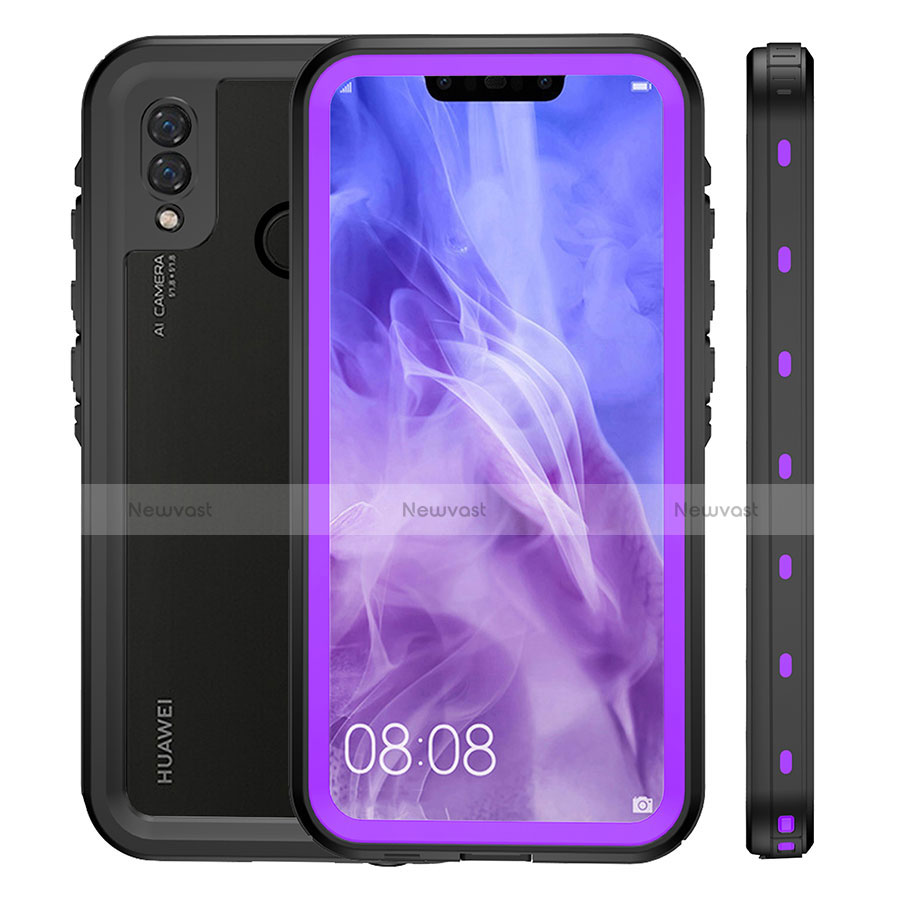 Silicone and Plastic Waterproof Cover Case 360 Degrees Underwater Shell for Huawei P20 Lite