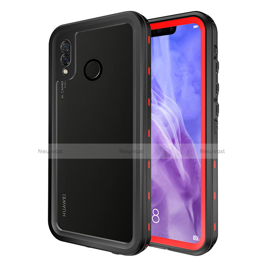 Silicone and Plastic Waterproof Cover Case 360 Degrees Underwater Shell for Huawei P20 Lite