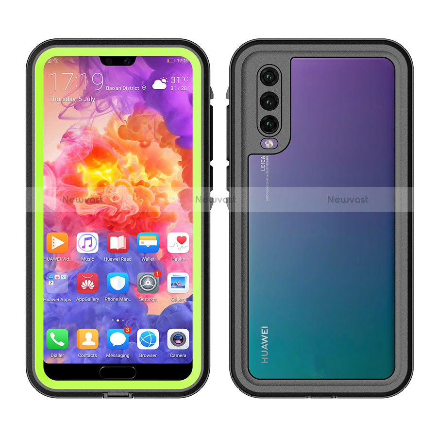 Silicone and Plastic Waterproof Cover Case 360 Degrees Underwater Shell for Huawei P20 Pro