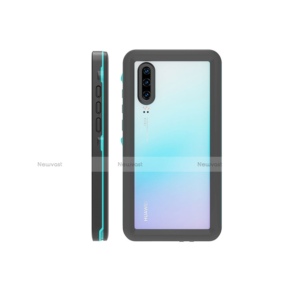 Silicone and Plastic Waterproof Cover Case 360 Degrees Underwater Shell for Huawei P30