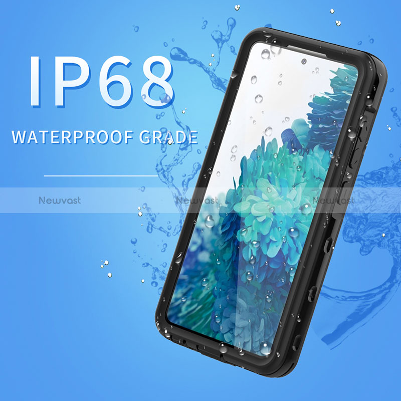 Silicone and Plastic Waterproof Cover Case 360 Degrees Underwater Shell for Samsung Galaxy A52 5G