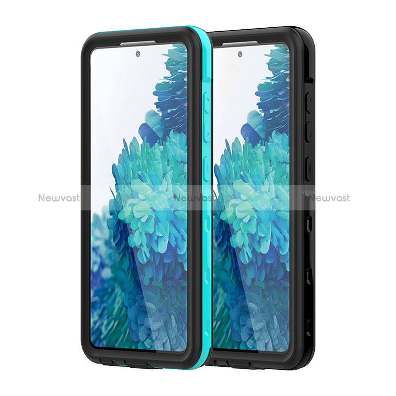 Silicone and Plastic Waterproof Cover Case 360 Degrees Underwater Shell for Samsung Galaxy A52 5G