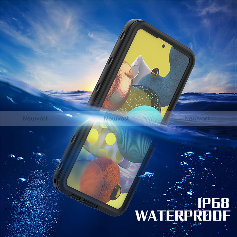 Silicone and Plastic Waterproof Cover Case 360 Degrees Underwater Shell for Samsung Galaxy M40S Black