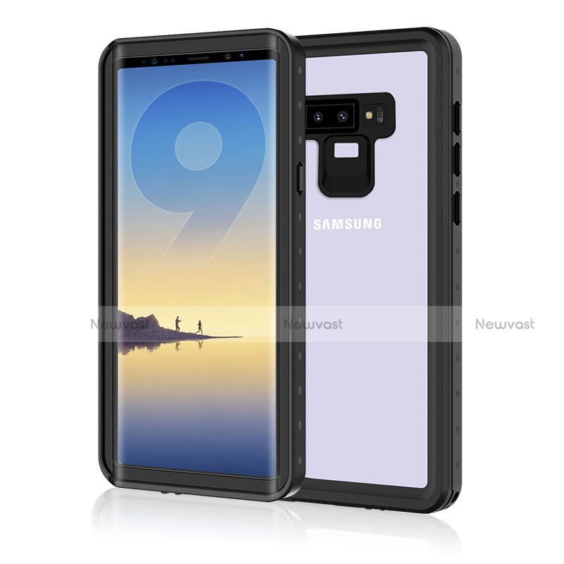 Silicone and Plastic Waterproof Cover Case 360 Degrees Underwater Shell for Samsung Galaxy Note 9 Black