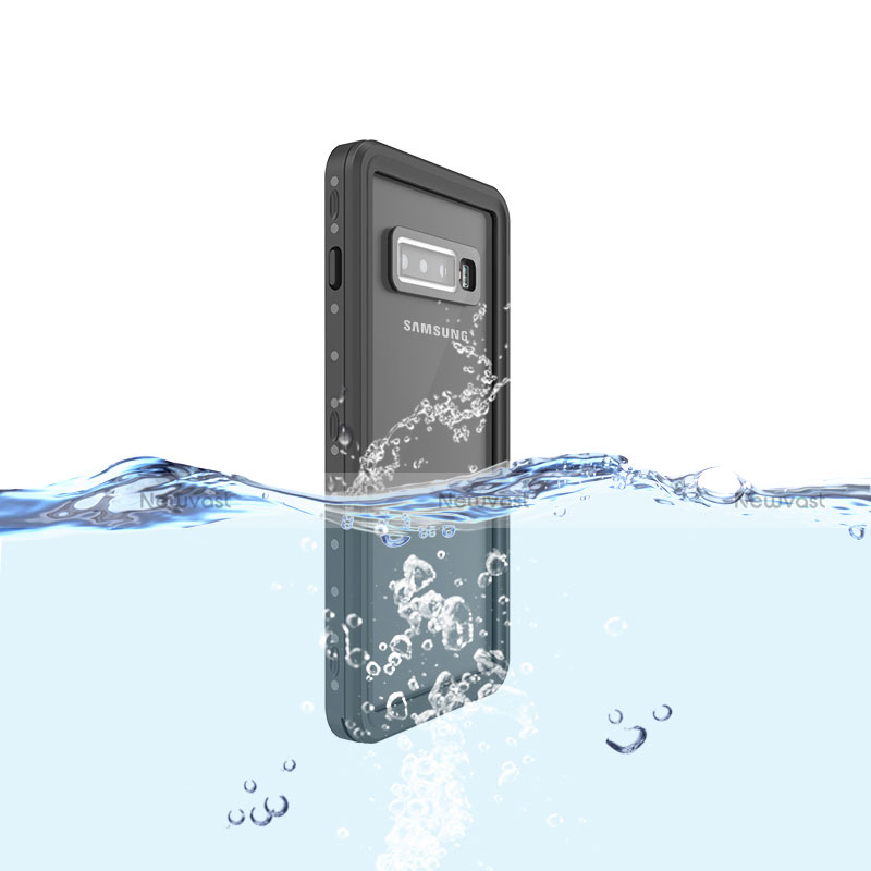 Silicone and Plastic Waterproof Cover Case 360 Degrees Underwater Shell for Samsung Galaxy S10 5G Black