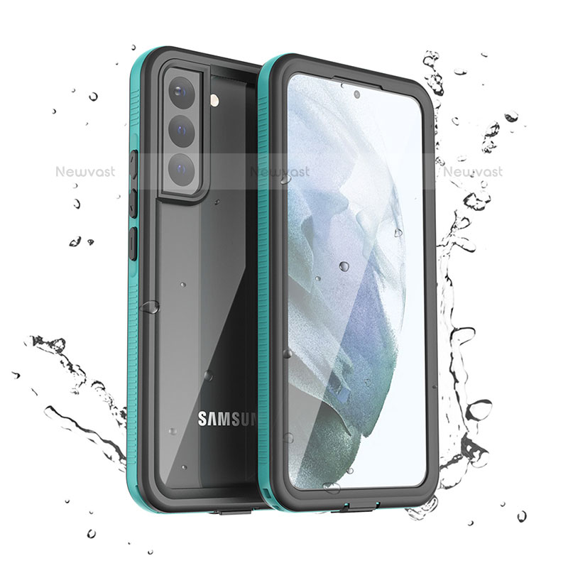 Silicone and Plastic Waterproof Cover Case 360 Degrees Underwater Shell for Samsung Galaxy S23 Plus 5G Green