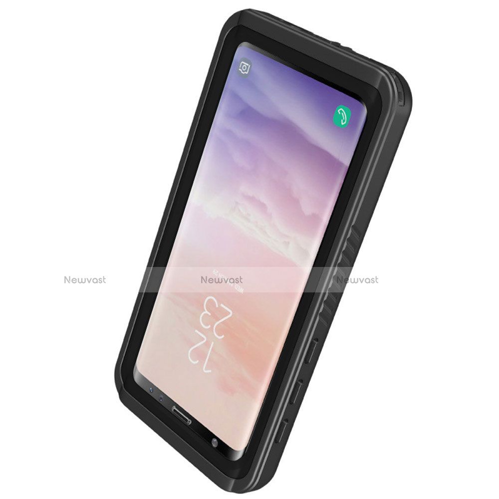 Silicone and Plastic Waterproof Cover Case 360 Degrees Underwater Shell for Samsung Galaxy S9 Black