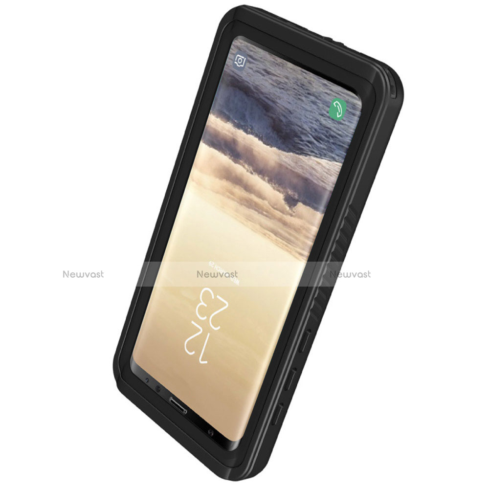 Silicone and Plastic Waterproof Cover Case 360 Degrees Underwater Shell for Samsung Galaxy S9 Plus Black