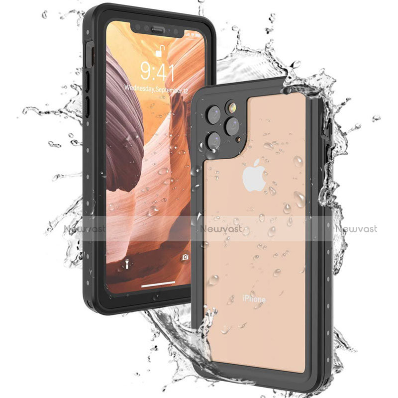 Silicone and Plastic Waterproof Cover Case 360 Degrees Underwater Shell U01 for Apple iPhone 11 Pro Black