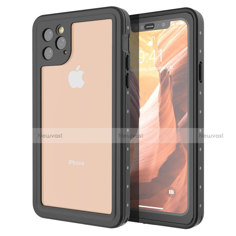 Silicone and Plastic Waterproof Cover Case 360 Degrees Underwater Shell U01 for Apple iPhone 11 Pro Black