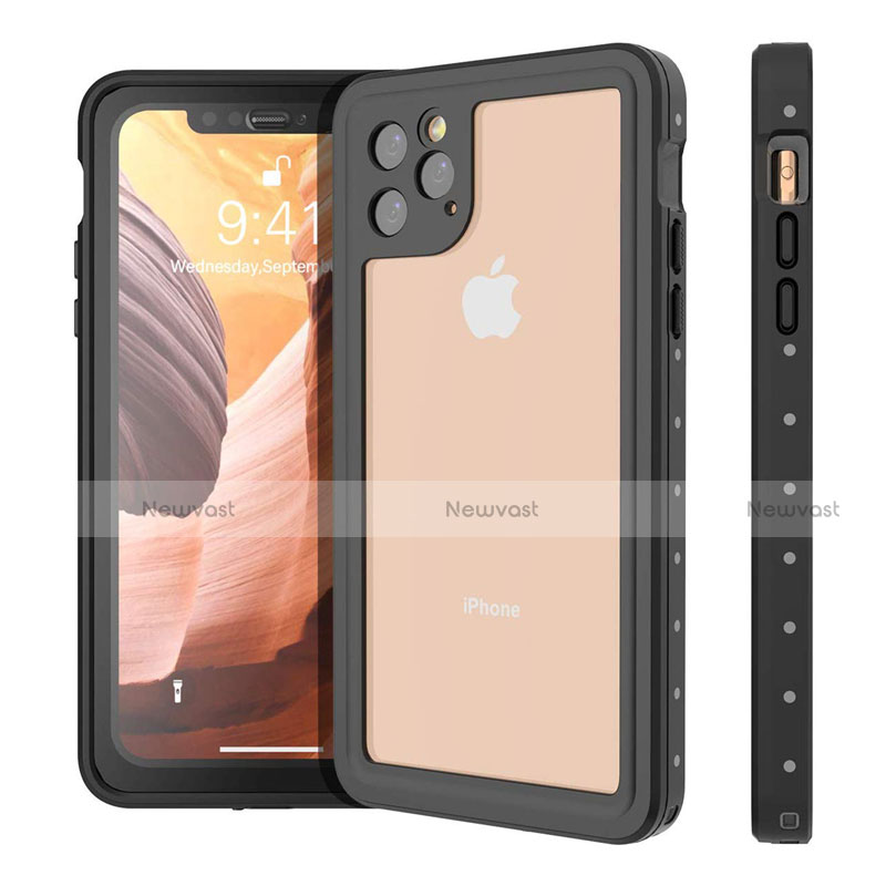 Silicone and Plastic Waterproof Cover Case 360 Degrees Underwater Shell U01 for Apple iPhone 11 Pro Max Black