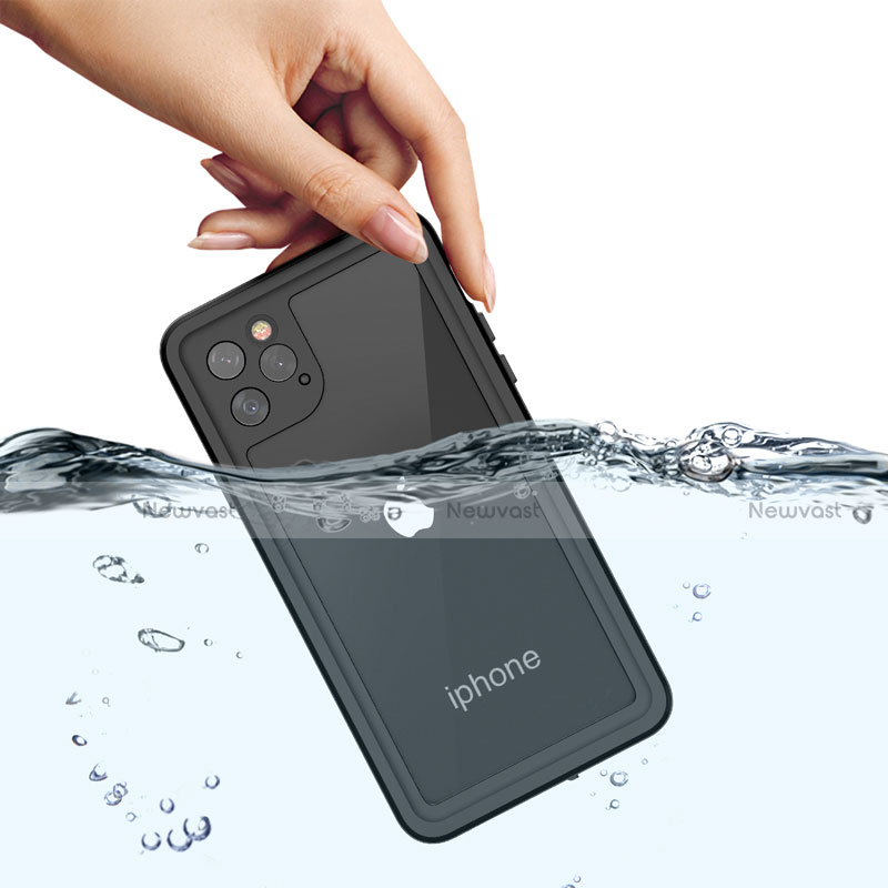 Silicone and Plastic Waterproof Cover Case 360 Degrees Underwater Shell W01 for Apple iPhone 11 Pro Black