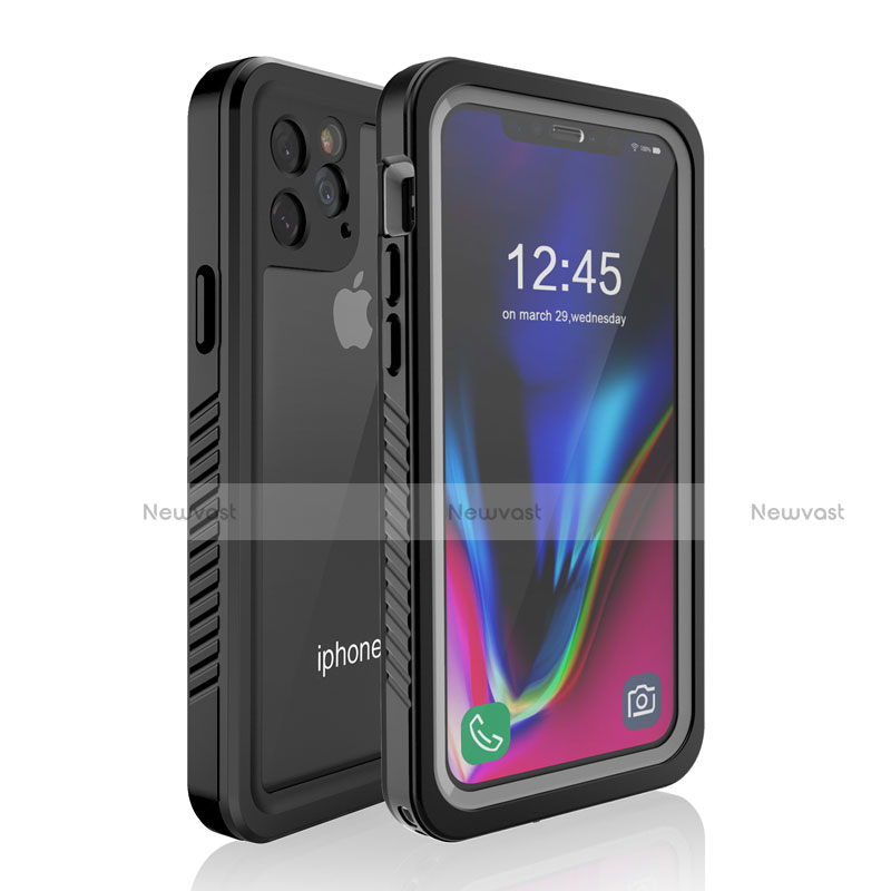Silicone and Plastic Waterproof Cover Case 360 Degrees Underwater Shell W01 for Apple iPhone 11 Pro Black