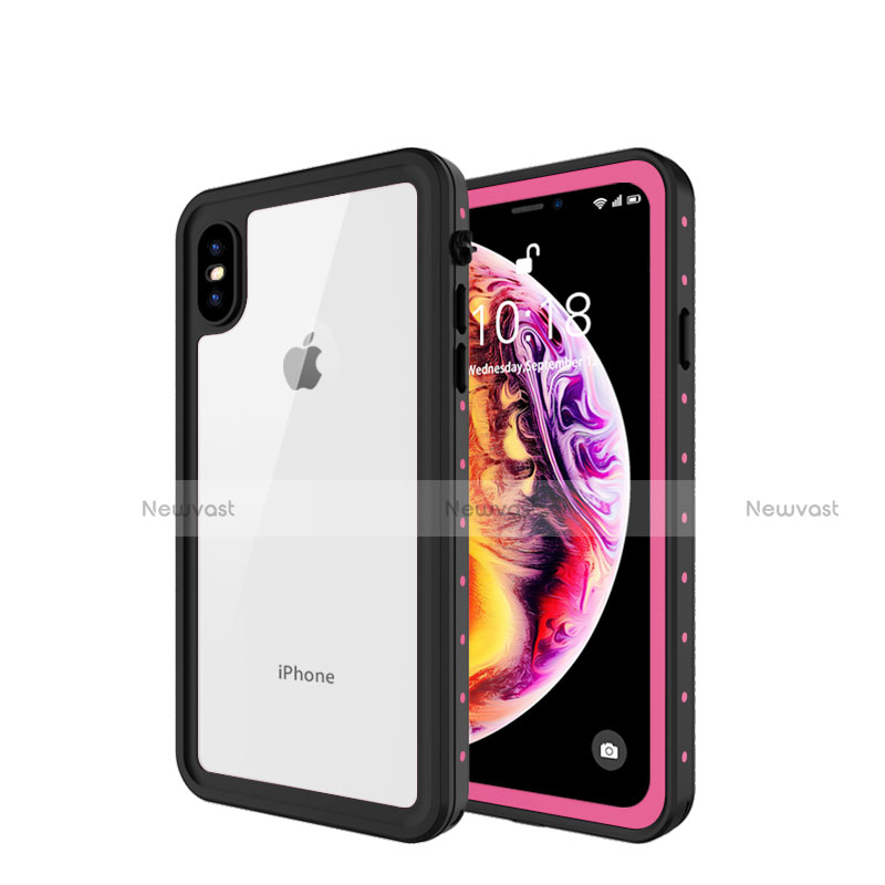 Silicone and Plastic Waterproof Cover Case 360 Degrees Underwater Shell W01 for Apple iPhone Xs Max