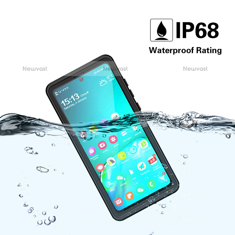 Silicone and Plastic Waterproof Cover Case 360 Degrees Underwater Shell W01 for Samsung Galaxy Note 20 5G Black