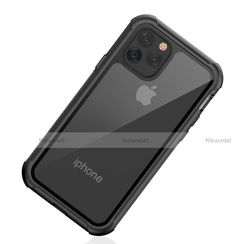 Silicone and Plastic Waterproof Cover Case 360 Degrees Underwater Shell W02 for Apple iPhone 11 Pro Max Black