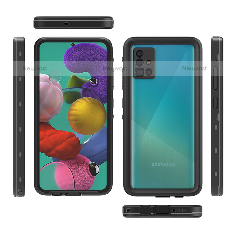 Silicone and Plastic Waterproof Cover Case 360 Degrees Underwater Shell W02 for Samsung Galaxy A51 4G