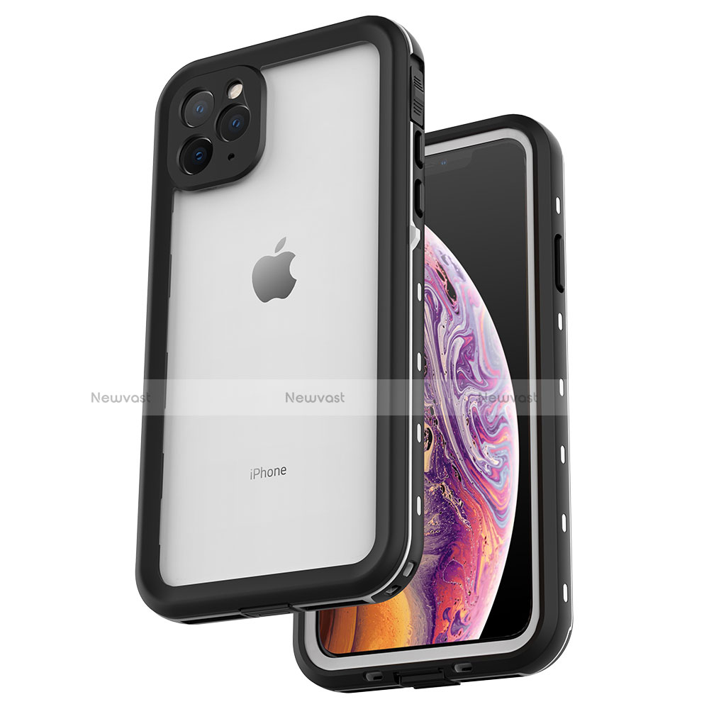 Silicone and Plastic Waterproof Cover Case 360 Degrees Underwater Shell W04 for Apple iPhone 11 Pro Max Silver
