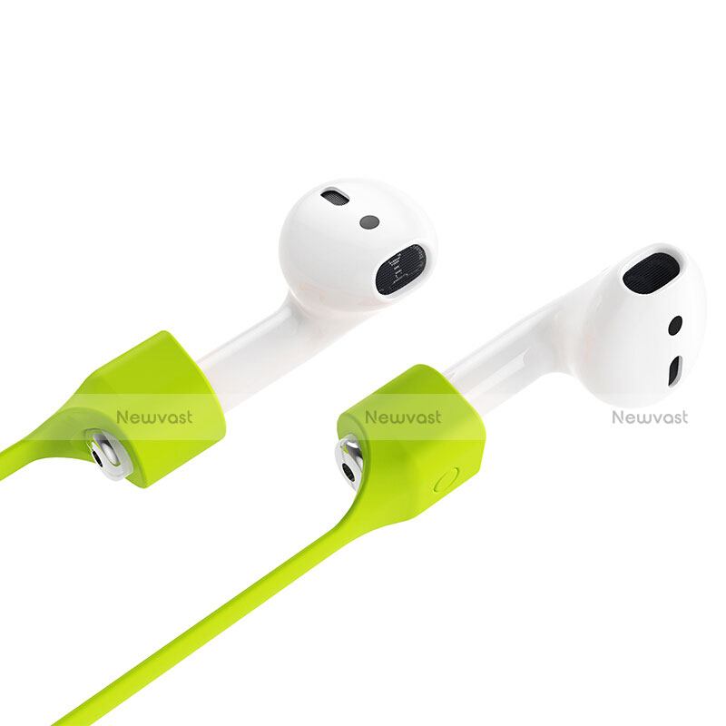 Silicone Anti-lost Strap Wire Cable Connector for Apple AirPods Green