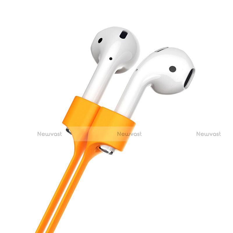 Silicone Anti-lost Strap Wire Cable Connector for Apple AirPods Orange