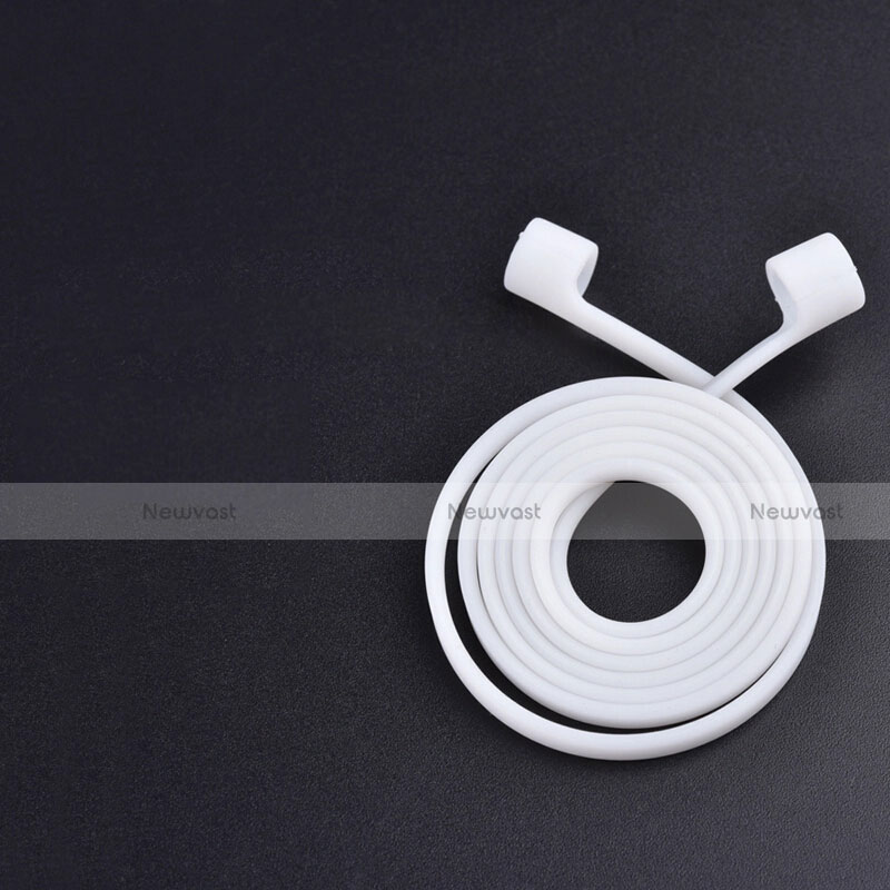 Silicone Anti-lost Strap Wire Cable Connector for Apple AirPods Pro Silver