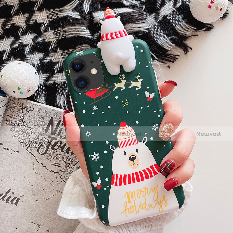 Silicone Candy Rubber Gel Christmas Pattern Soft Case Cover C02 for Apple iPhone 11