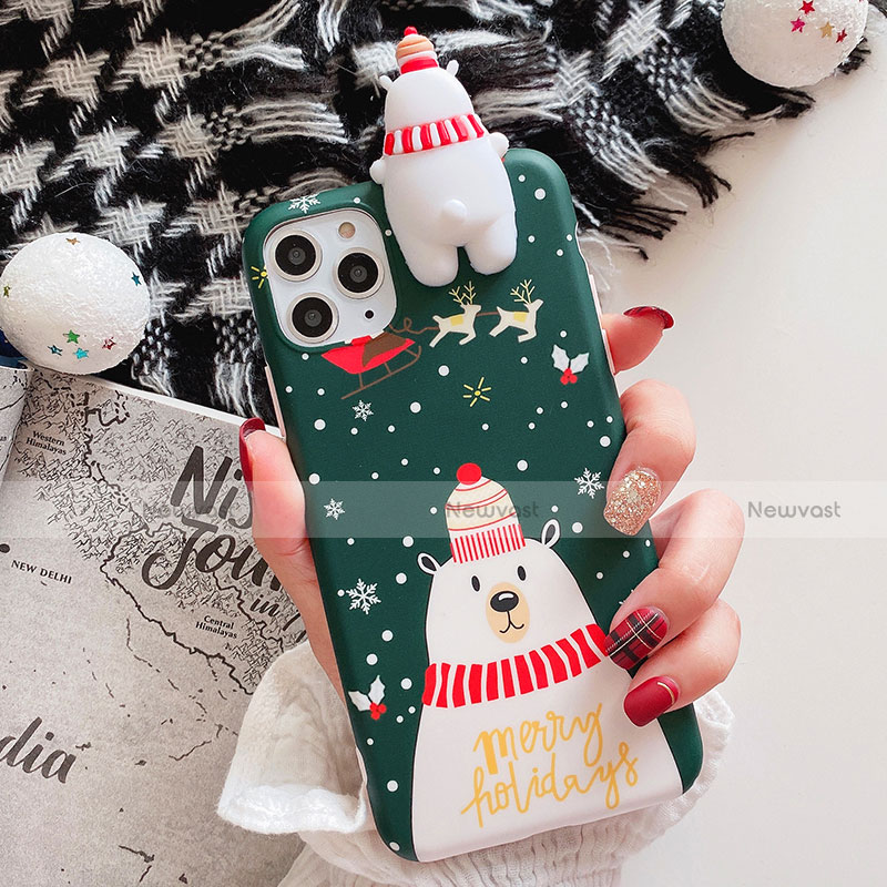 Silicone Candy Rubber Gel Christmas Pattern Soft Case Cover C02 for Apple iPhone 11 Pro