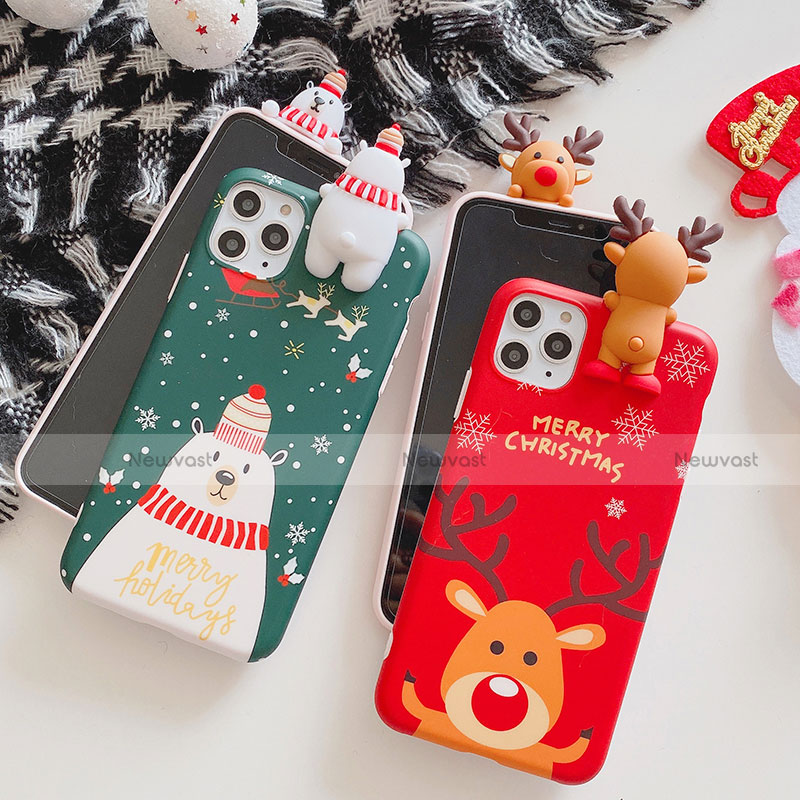 Silicone Candy Rubber Gel Christmas Pattern Soft Case Cover C02 for Apple iPhone 11 Pro