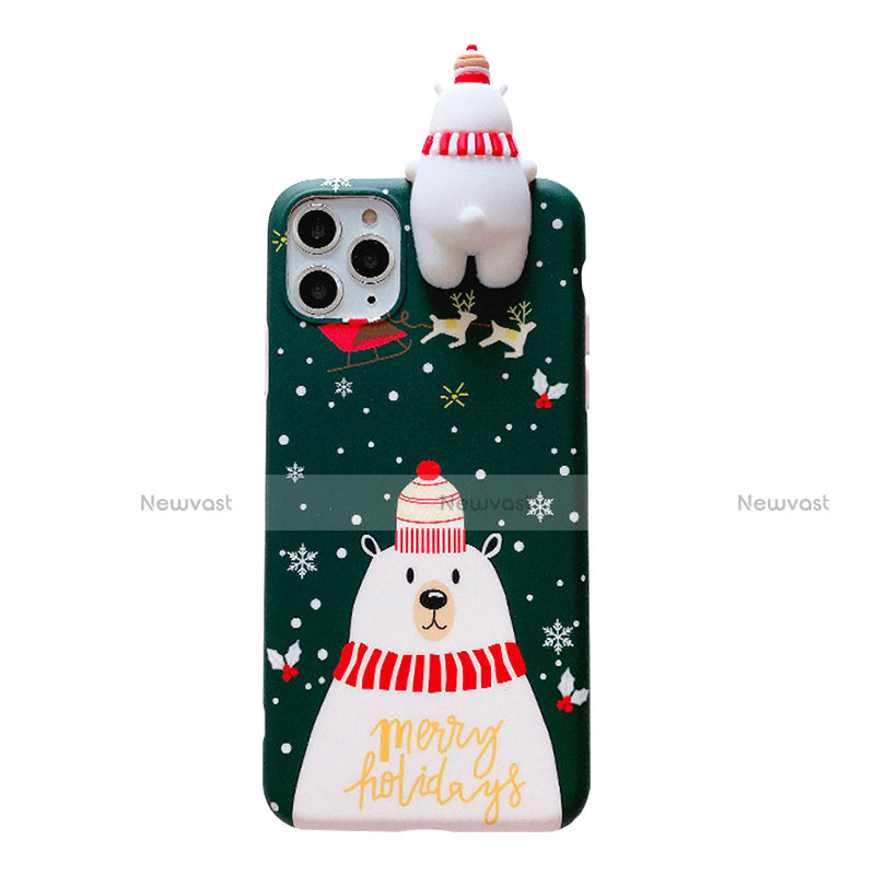 Silicone Candy Rubber Gel Christmas Pattern Soft Case Cover C02 for Apple iPhone 11 Pro