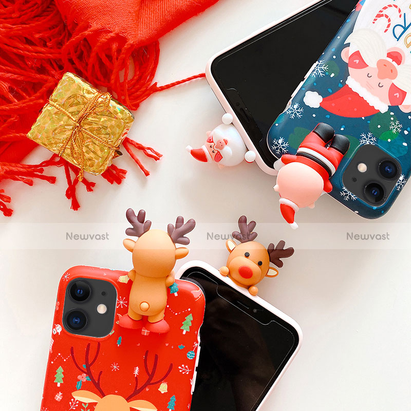 Silicone Candy Rubber Gel Christmas Pattern Soft Case Cover C03 for Apple iPhone 11