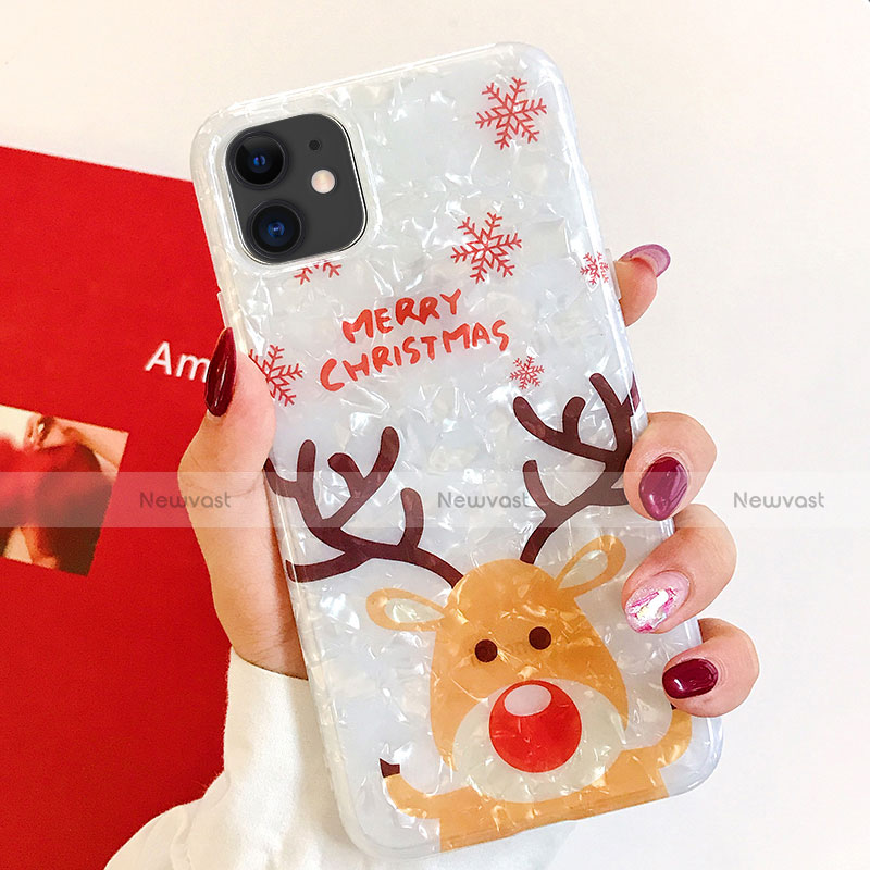 Silicone Candy Rubber Gel Christmas Pattern Soft Case Cover for Apple iPhone 11