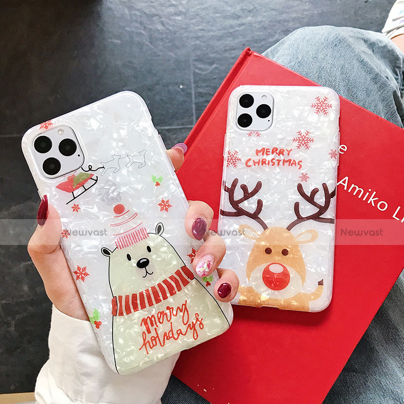 Silicone Candy Rubber Gel Christmas Pattern Soft Case Cover for Apple iPhone 11 Pro