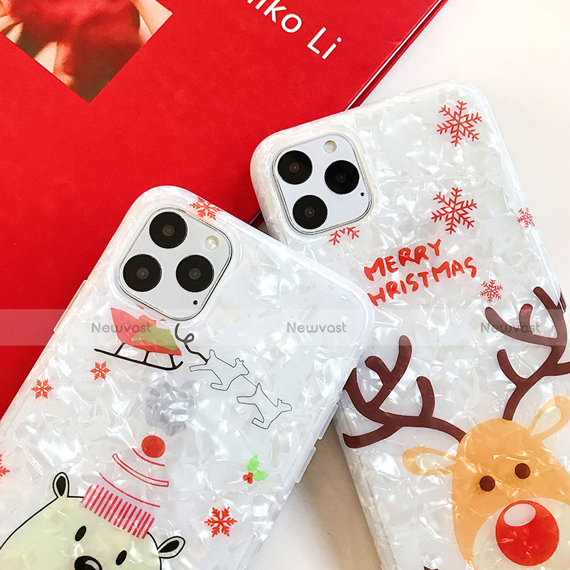 Silicone Candy Rubber Gel Christmas Pattern Soft Case Cover for Apple iPhone 11 Pro Max