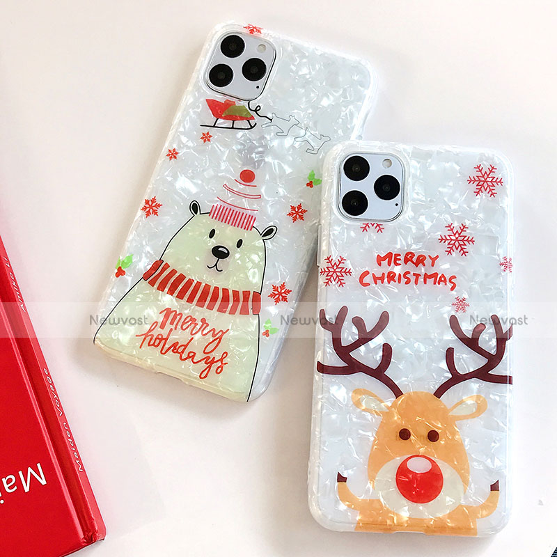 Silicone Candy Rubber Gel Christmas Pattern Soft Case Cover for Apple iPhone 11 Pro Max