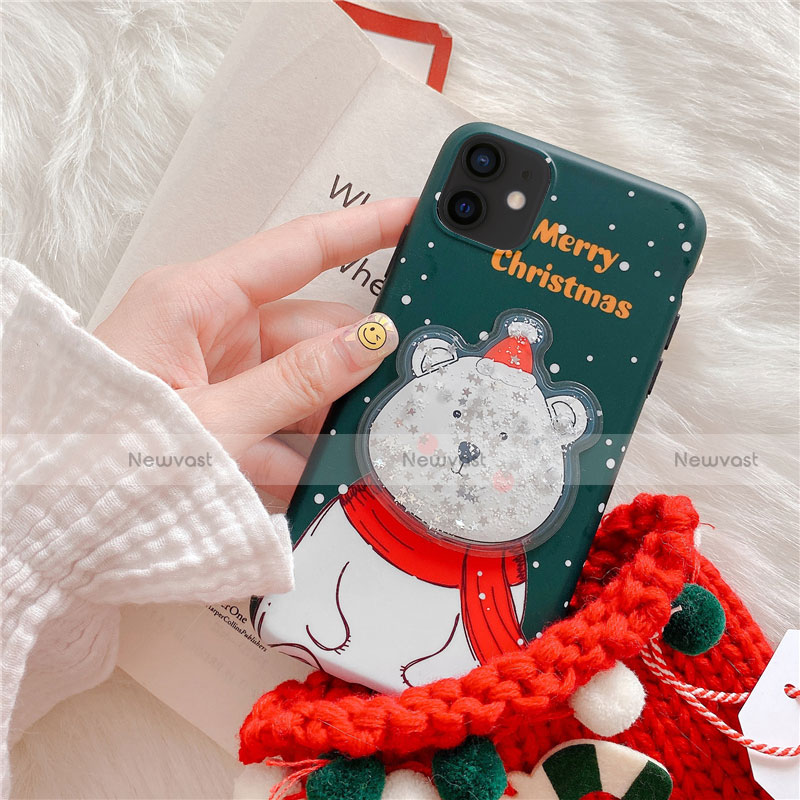 Silicone Candy Rubber Gel Christmas Pattern Soft Case Cover for Apple iPhone 12