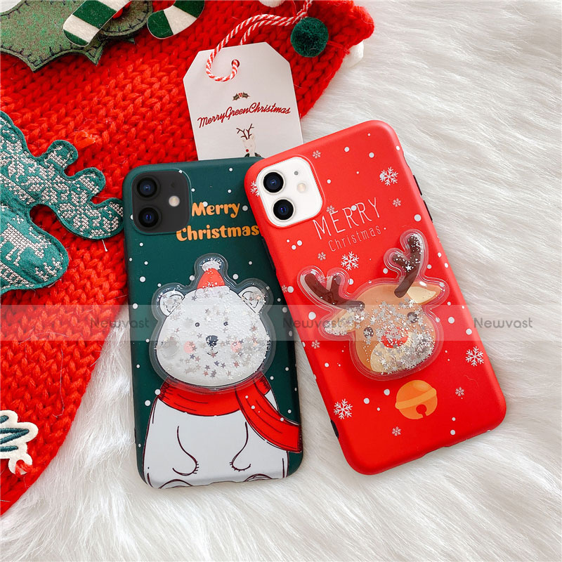 Silicone Candy Rubber Gel Christmas Pattern Soft Case Cover for Apple iPhone 12 Mini