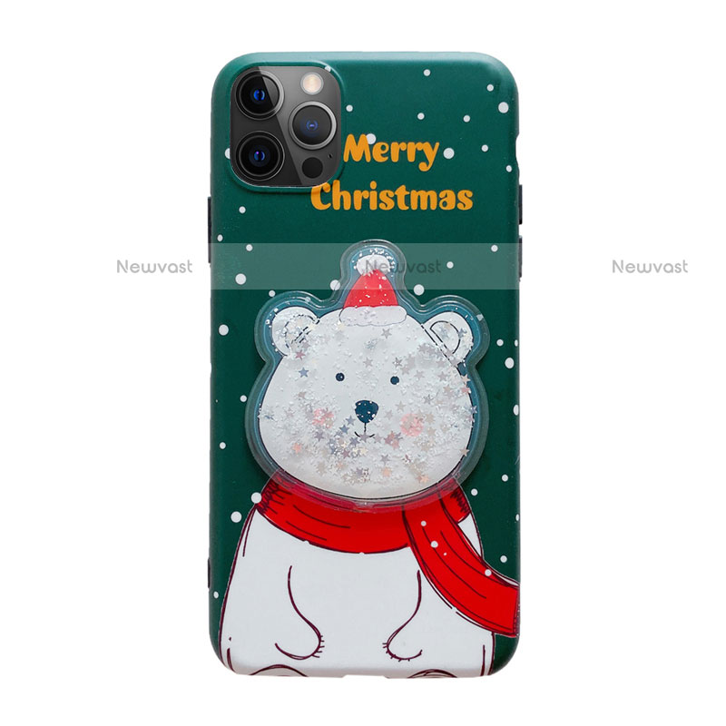 Silicone Candy Rubber Gel Christmas Pattern Soft Case Cover for Apple iPhone 12 Pro