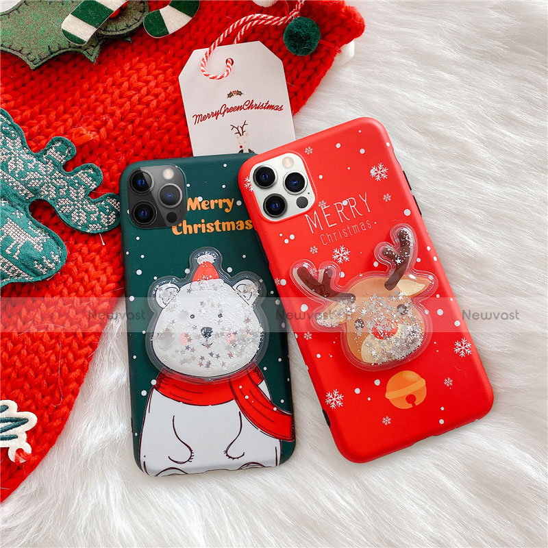 Silicone Candy Rubber Gel Christmas Pattern Soft Case Cover for Apple iPhone 12 Pro Max