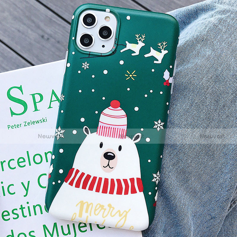Silicone Candy Rubber Gel Christmas Pattern Soft Case Cover S01 for Apple iPhone 11 Pro Green