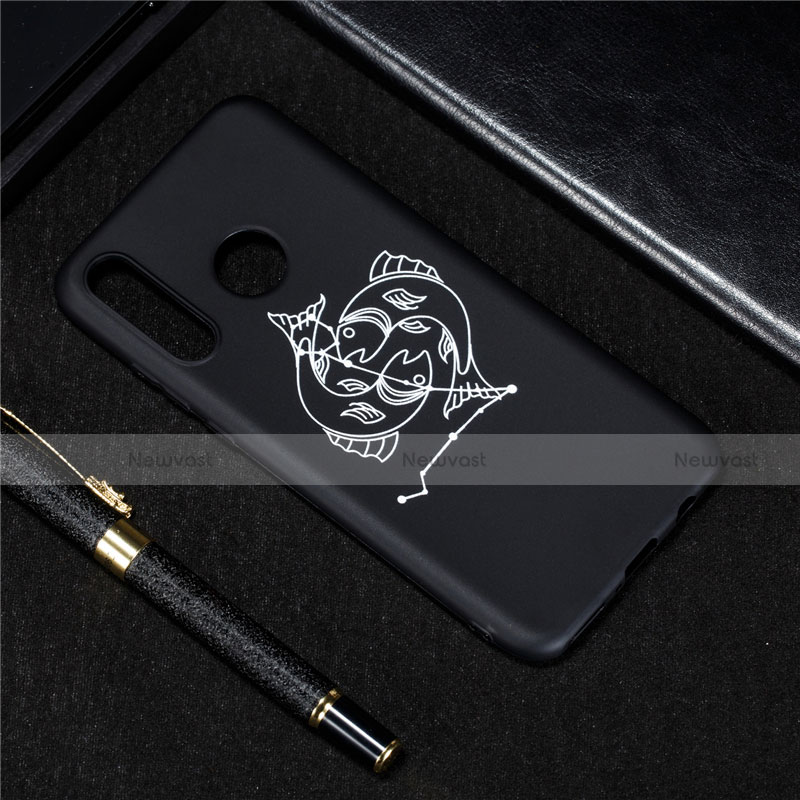 Silicone Candy Rubber Gel Constellation Soft Case Cover S01 for Huawei P30 Lite Black