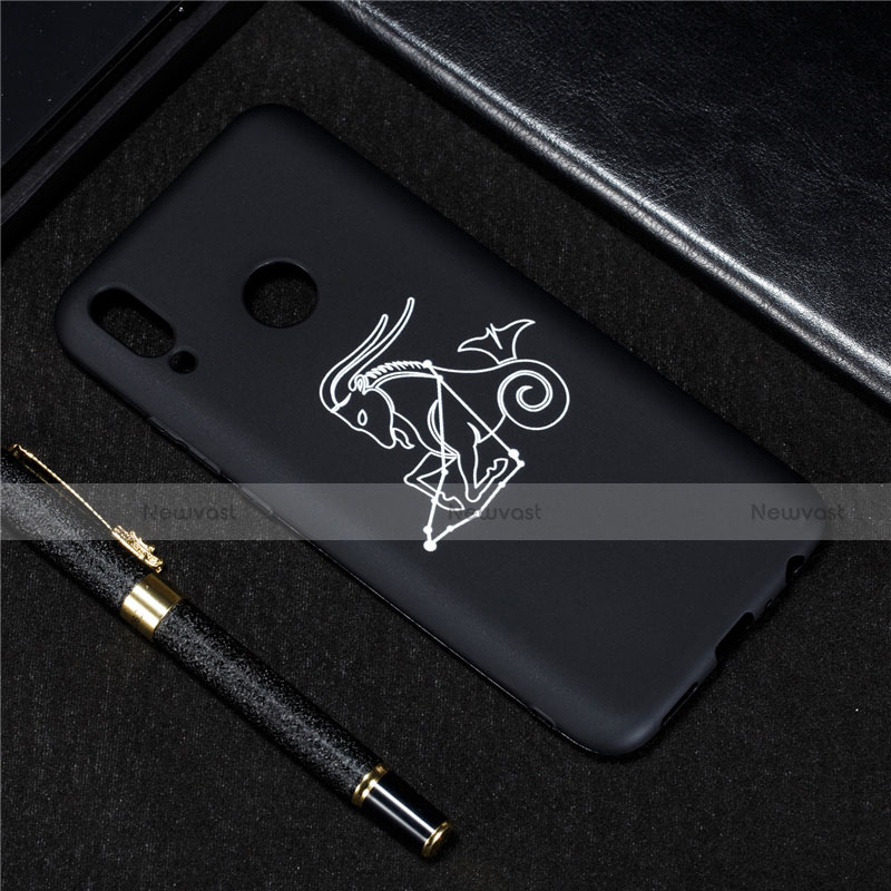 Silicone Candy Rubber Gel Constellation Soft Case Cover S03 for Huawei Enjoy 9 Plus Black