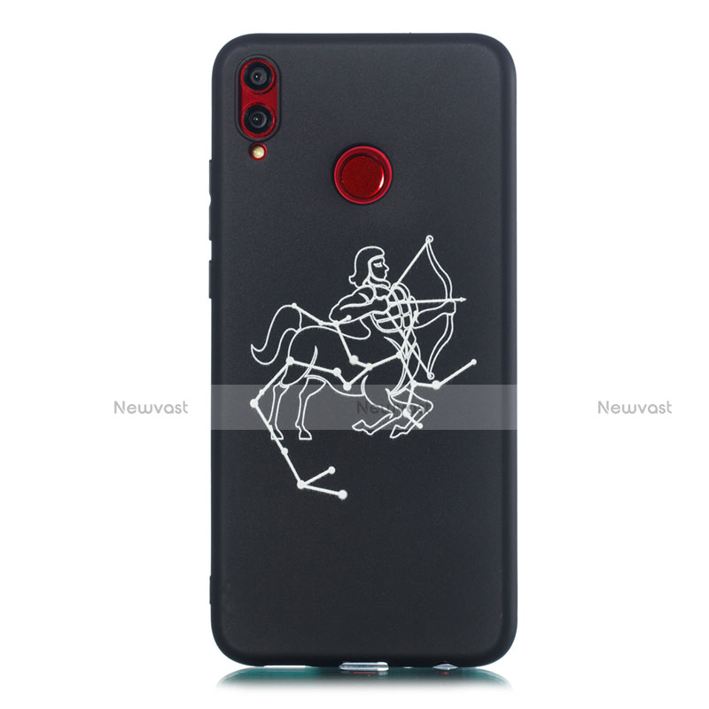 Silicone Candy Rubber Gel Constellation Soft Case Cover S03 for Huawei Honor 8X Black