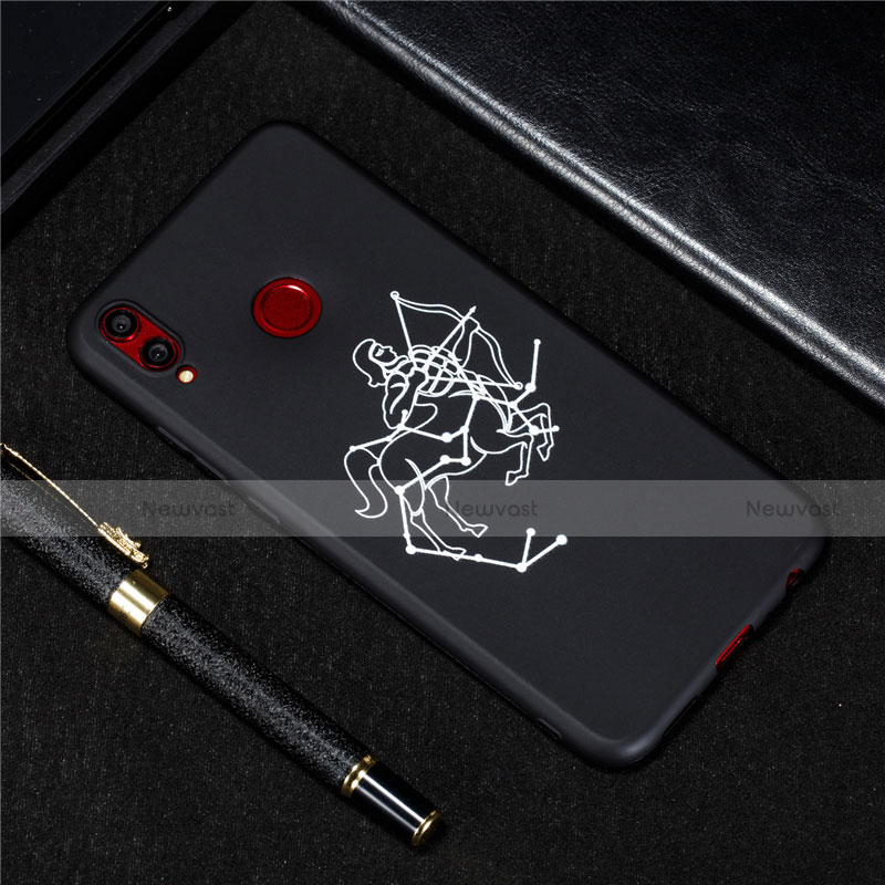Silicone Candy Rubber Gel Constellation Soft Case Cover S03 for Huawei Honor 8X Black