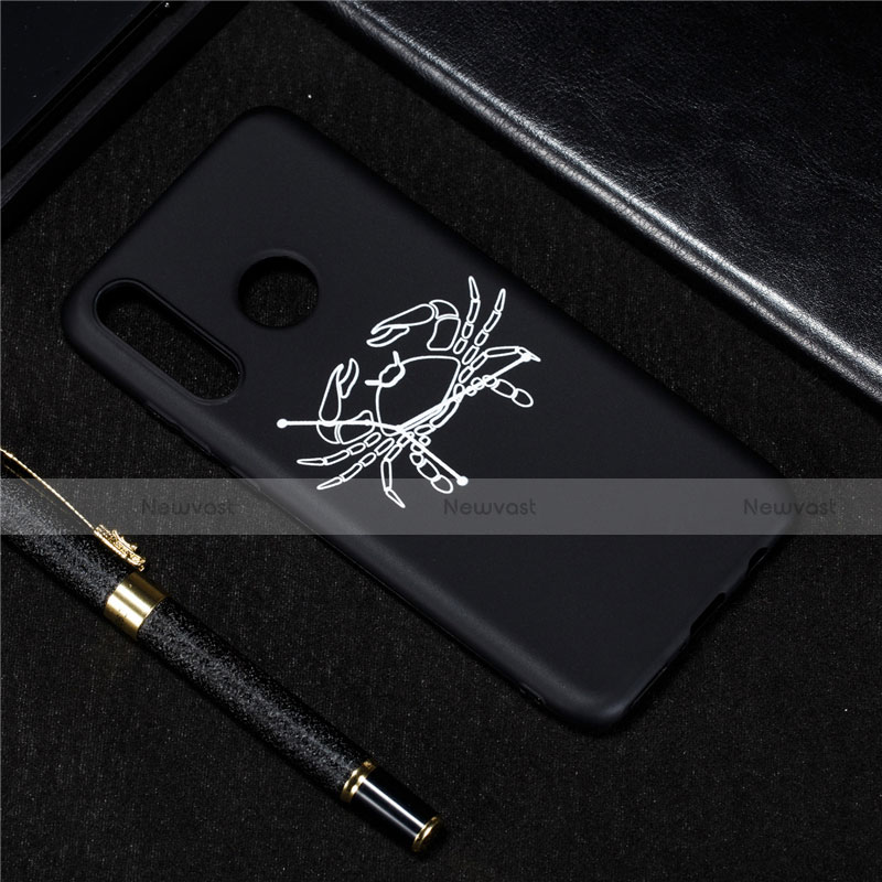 Silicone Candy Rubber Gel Constellation Soft Case Cover S05 for Huawei P30 Lite Black